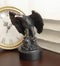 Ebros Surveyor Bald Eagle With Open Wings On Rock Electroplated Resin Statue