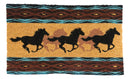 Southwest Vectors Galloping Horses Coir Coconut Fiber Floor Mat Doormat 29"X17"