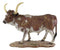 Lifelike North American Texas Longhorn Cattle Cow Steer Collectible Figurine 12"