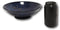 Japanese Blue Dragonfly Pasta Salad Soup Rice Ceramic Shallow Bowls Set of 3