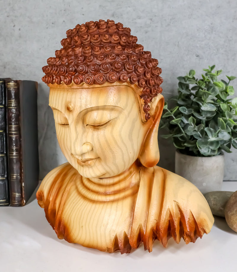 Ebros Medium Feng Shui Shakyamuni Buddha Gautama Bust with Ushnisha Figurine