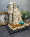 Ebros White Robe Santa Muerte Holy Seated On Throne with Scythe Statue 10.5"H