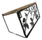 Western Rustic Forest Woodlands Pinecones Metal Cutout Wall Hanging Wood Shelf