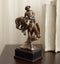 Ebros Rustic Western Rodeo Cowboy W/ Bucking Horse Bronze Electroplated Figurine