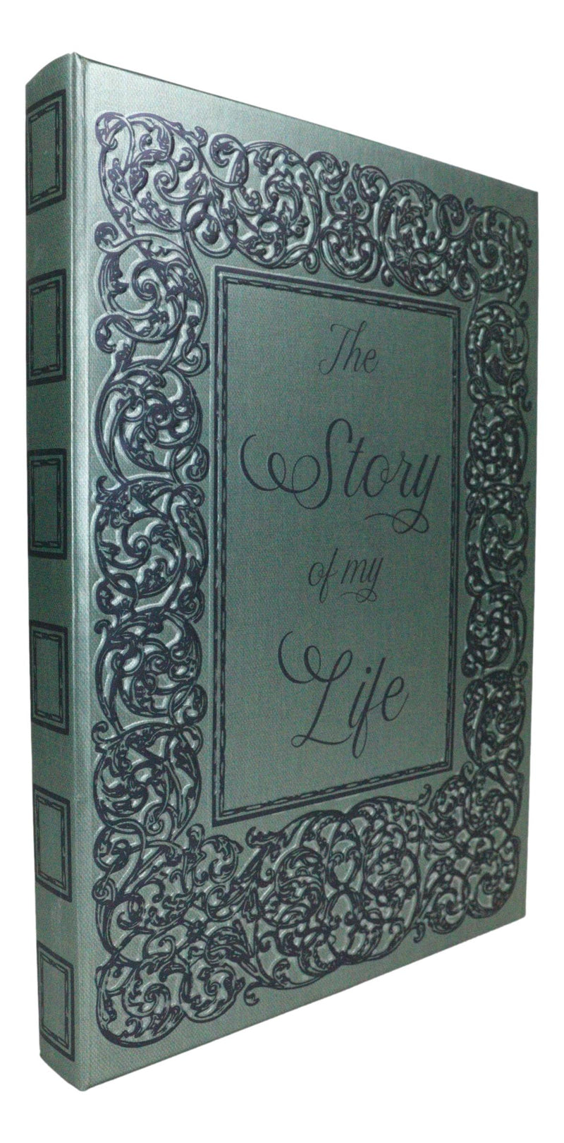 The Story Of My Life Rococo Gothic Scroll Art Embossed Blank Page Journal Book