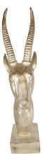 Ebros Golden African Gazelle Antelope Bust Head Sculpture with Trophy Base 16" Tall