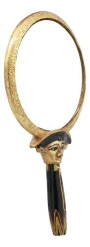 Ebros Ancient Egyptian Protection Symbol Winged Scarab Aegis Hand Mirror 8.75"H