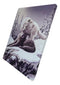 Frozen Tundra Wildlife Snow Kisses Wolf Couple Wood Framed Canvas Wall Decor