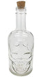 Ebros 30oz Skeleton Skull Liquor Glass Decanter Bottle With 2 Skulls Acrylic Shooters
