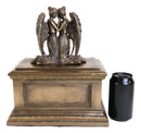 Ebros Comforting Twin Angels Solace Cremation Urn Memorial Figurine 200 CuIn