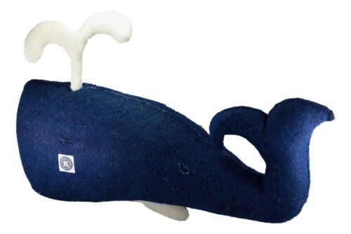 Fiona Walker England Handmade Organic Nautical Blue Whale Wall Decor Large 25"W