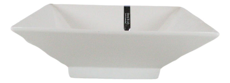 Ebros Pack Of 2 Kitchen And Dining Modern Contemporary Design Porcelain Square Bowls 35 Ounces 8.5"Diameter - Ebros Gift