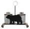 Ebros Galvanized Metal Western Rustic Black Bear Salt & Pepper Shakers Holder Carrier