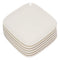 Ebros Contemporary 6.5" Square White Jade Melamine Dessert Plates Pack Of 6