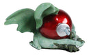 Ebros Amy Brown Holiday Treasure Dragon Sleeping With Red Ornament Mistletoe Figurine