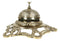 Large Vintage Antique Style Ornate Floral Victorian Brass Front Desk Hotel Bell