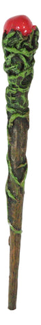 Ebros Greenman Vine With Red Orb Fantasy Sorcery Wizard Cosplay Toy Magic Wand 9.25"L