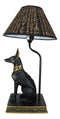 Black Gold Egyptian God Of Afterlife Death And Mummies Anubis Table Lamp Statue