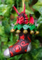 Holiday Festive Spirit Red Stocking Sock Dragon Christmas Tree Hanging Ornament