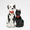 Dog and Cat Good Friends Magnetic Ceremic Salt and Pepper Shakers Set