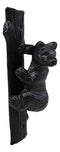 Ebros Gift Rustic Western Forest Black Bear Climbing Tree Cast Iron Door Knocker