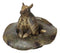 Western Rustic Texas Wild Armadillo Sitting in Cowboy Hat Decorative Figurine