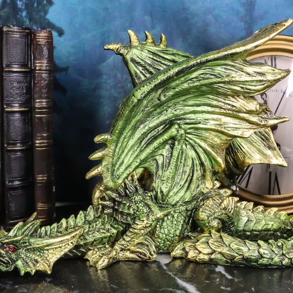 Silent Killer Fantasy Gothic Prowling Green Metallic Dragon