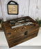 Large Western Six Shooter Pistol Guns Ammo Bullets Decorative Wooden Box 15"L