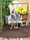 Ebros Gift 27.5" Tall Aluminum Metal Whimsical Love is in The Air Frog Couple Sitting On Porch Swing Garden Statue Frogs Patio Pool Pond Lawn Yard Decorative Sculpture Feng Shui Zen Accent