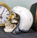 Ebros Aviation Airman Fighter Pilot Helmet Skull With Aviator Sunglasses Shades Statue Ossuary Skeleton Macabre Halloween Graveyard Spooky Skulls Figurine