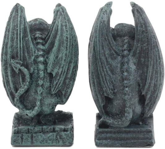 Ebros Notre Dame Guardian Mini Gargoyle Statue Set of 2 Miniature 2.5" Tall - Ebros Gift