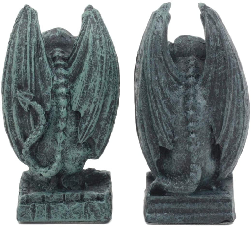 Ebros Notre Dame Guardian Mini Gargoyle Statue Set of 2 Miniature 2.5" Tall