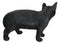 Large Lifelike Mystical Standing Black Cat Kitten Statue With Glass Eyes15"L