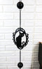 Wicca Witchcraft Black Cat Silhouette Black Coated Steel Metal Wind Chime Mobile