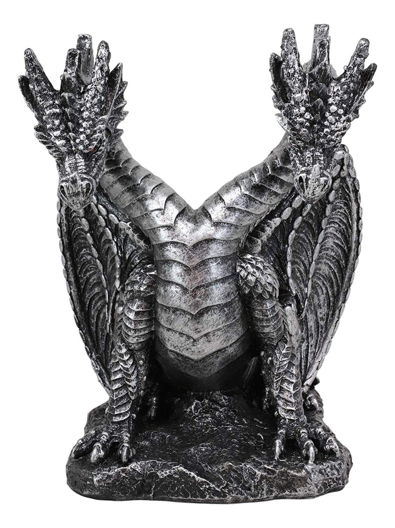 Ebros Hydra Dragon Wine Bottle Holder Statue 9" Tall Fantasy Caddy Kitchen Decor