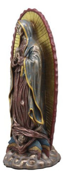 Large Blessed Virgin Our Lady of Guadalupe Statue Faux Bronze Mother Mary Decor