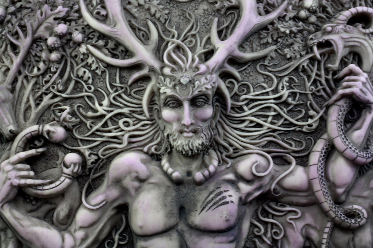 Ebros Wicca Horned God Cernunnos Wall Plaque Masculine Divinity Neopaganism - Ebros Gift