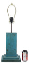 Ebros 26"H Rustic Blue Distressed Wood 2 Crossed Friendship Arrows Table Lamp