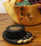 Rustic Forest Black Bear Paw With Claws Coaster Holder With 4 Round Coasters Set