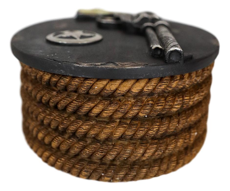 Ebros Rustic Cowboy Revolver Six Shooter Gun Western Star & Ropes Deco ...