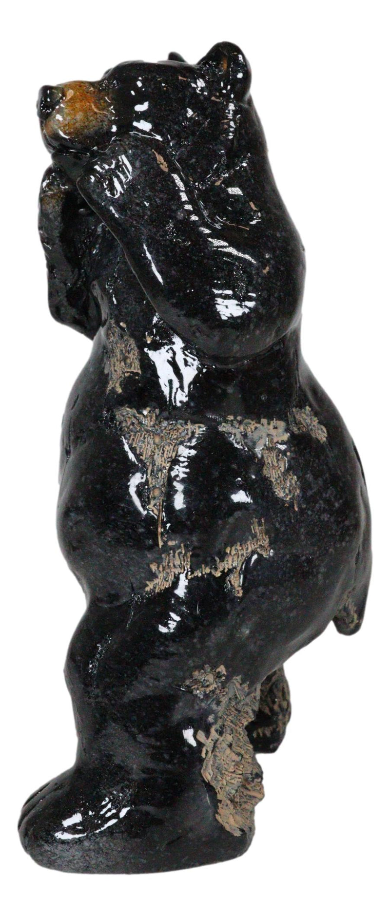 Rustic Western Woodlands Forest Black Bear South Paw Boxing Decorative Figurine