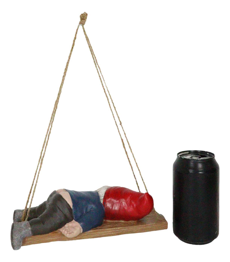 Whimsical Passed Out Drunk Bare Bottoms Up Mr Gnome On Bench Wall Or Tree Hanger