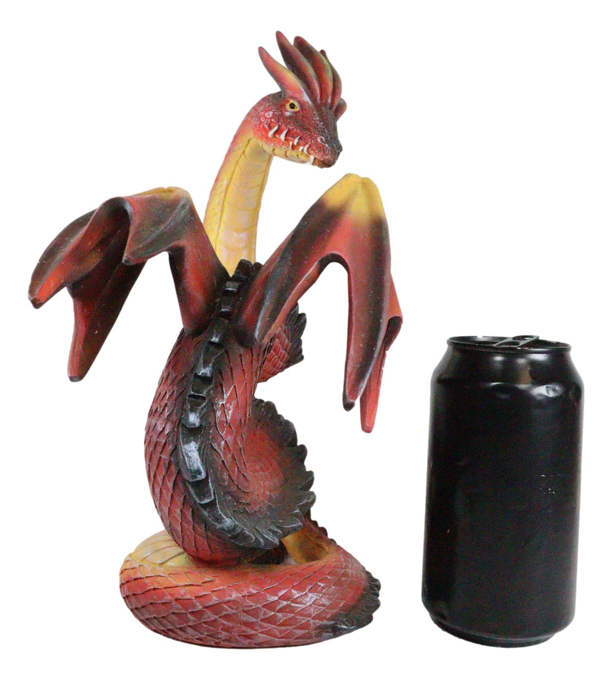 Ebros Gift Red Magma Imperial Long Serpentine Dragon Decorative Figurine 10.75"H