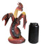 Ebros Gift Red Magma Imperial Long Serpentine Dragon Decorative Figurine 10.75"H