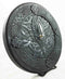 Gothic Dragon Gaze Round Wall Clock Resin Figurine Handpainted 11.5" Diameter