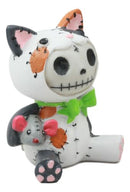 Ebros Furrybones Stitched Doll Calico Cat Skeleton Figurine 3"H Cat Mao Mao