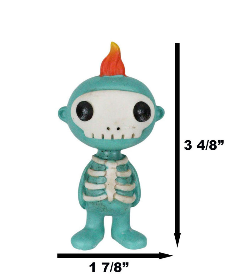 Furry Bones Chadow Skeleton Baby With Skeletal Ribcage And Flame Head Figurine
