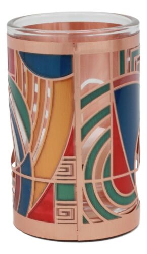 Frank Lloyd Wright Max Hoffman Rug Design Brass Votive Candle Holder 3.25"Tall