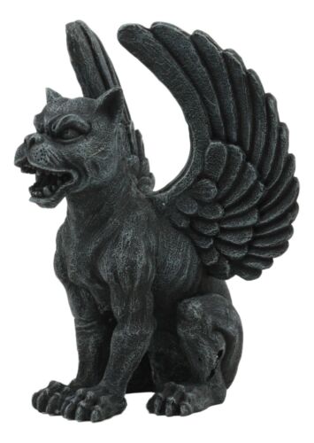 Winged Lioness Gargoyle Statue 6.5"Tall Safari Giant Cat Feline Lion Notre Dame