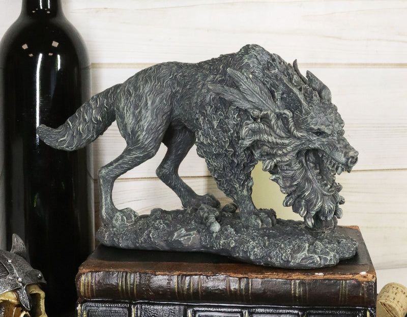Ebros Viking Norse Mythology Fenrir Vánagandr Giant Wolf Figurine Poetic Edda Statue